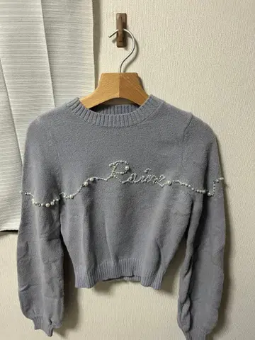 LIPSERVICE 펄 라인 로고 니트