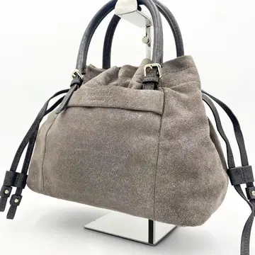 kate spade 케이트 스페이드 복조리 핸드백 스웨이드 라메 그레이