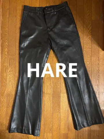 [ HARE ] 합성 가죽 플레어 팬츠 S 사이즈