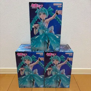 하츠네 미쿠 Clearluxe-EmeraldGem-피규어 3체 세트