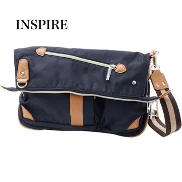 INSPIRE 인스파이어 숄더백 남성용 가죽 느낌 2Way