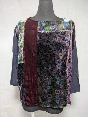 비어즐리 beardsley 패치워크 벨로아 블라우스