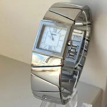 [ 새상품급 ] SEIKO 세이코 쉘 뱅글 워치 스퀘어 실버 가동품