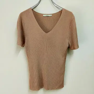 5 ANAYI 아나이 리브 니트 앙상블 38 핑크 베이지