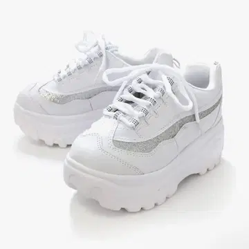 화이트 스니커즈 글리터 악센트