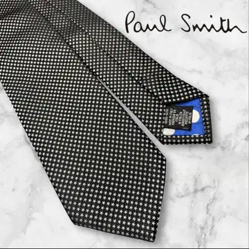 Paul Smith 별 패턴 넥타이 블랙 화이트