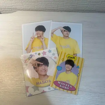 사노 마사야 캔뱃지, 프로필 카드, 공식 사진