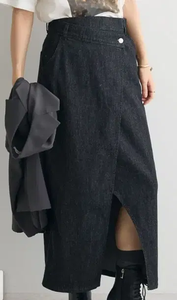 CRAFT STANDARD BOUTIQUE 랩 스타일 데님 스커트