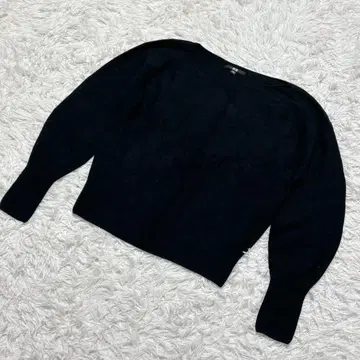 [ c6525 ] UNIQLO 니트 스웨터 긴팔 블랙 면 100%