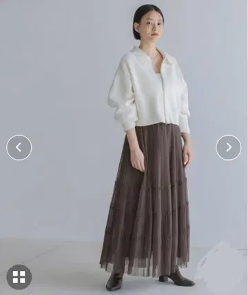 Apart by 튤 캉캉 스커트 브라운