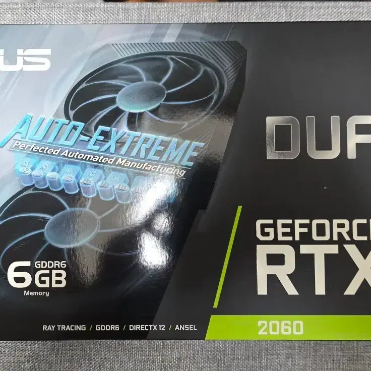 ASUS DUAL 지포스 RTX 2060 O6G EVO D6 6GB 박스