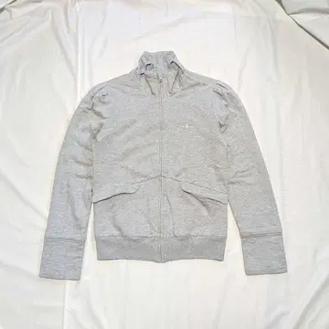 [ adidas ] 00s 트레포일 로고 자수 스탠드 카라 맨투맨 블루종