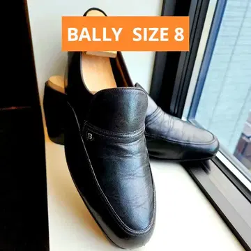 BALLY 블랙 가죽 비즈니스 슈즈