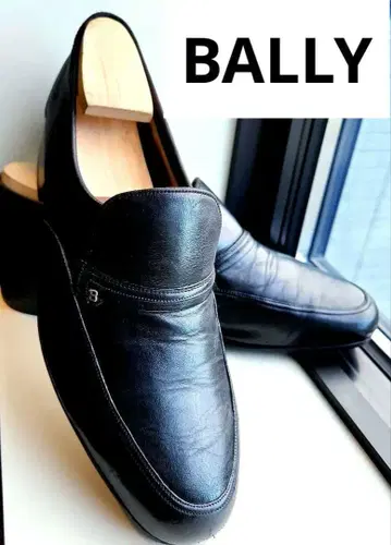 BALLY 블랙 가죽 비즈니스 슈즈