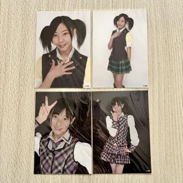 초기 AKB48 후지에 레이나 가챠 브로마이드 4장