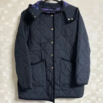 [ 새상품/미사용 ] 애프터눈 티 퀼트 자켓 타탄 체크 네이비