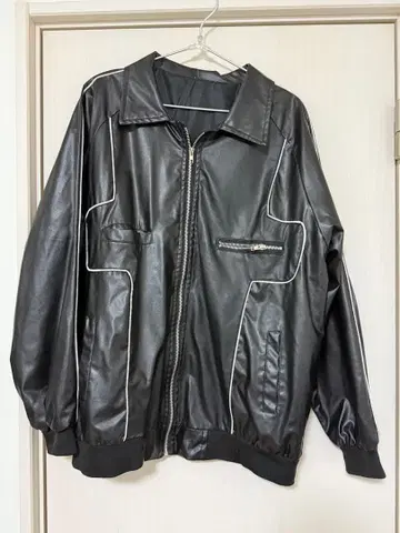 VIBGYOR 블랙 가죽 자켓 F 사이즈