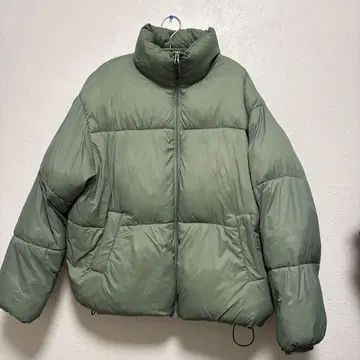 남성용 그린 다운 자켓