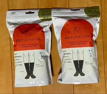 [ 2족 세트 ] okamoto 마루데코타츠 삭스 23~25cm 블랙