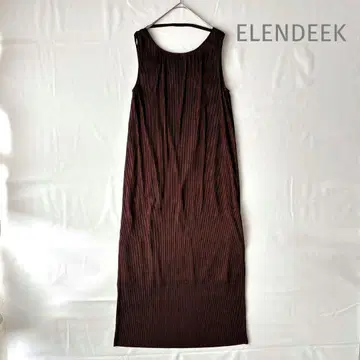 ELENDEEK 엘렌딕 플리츠 롱 원피스 슬리브리스 맥시