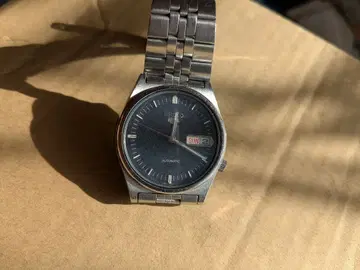 세이코 5 자동 와인딩 손목시계 블랙