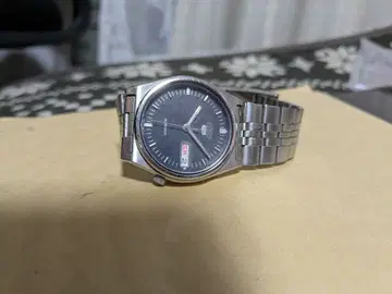 세이코 5 자동 와인딩 손목시계 블랙