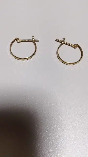 K10 골드 후프 귀걸이