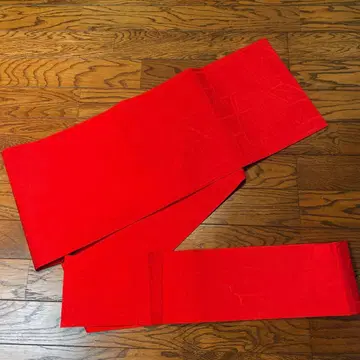 특선 실크 100% 나고야 오비 지문 빨간색