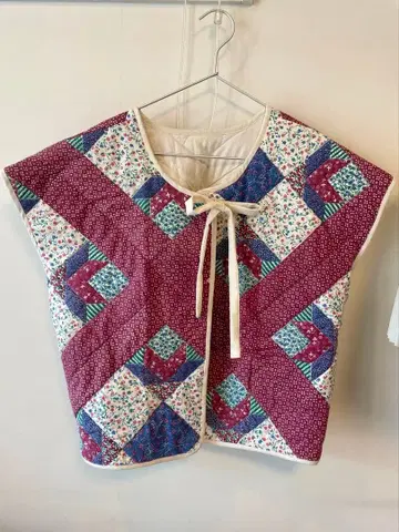 패치워크 퀼팅 베스트 핸드메이드