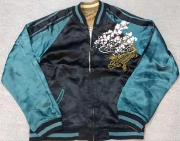 미레이 가구라 리버서블 스카잔 벚꽃 잉어 패턴 레이온제 sizeM