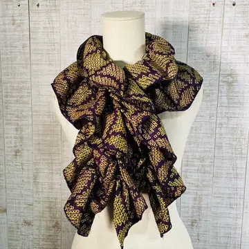 순수 실크 사슴 무늬 개더*푹신하고 하늘하늘한 개더 스톨