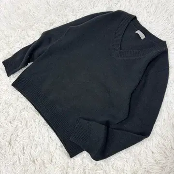 마가렛호웰 캐시미어 울 V넥 니트 스웨터 2 블랙