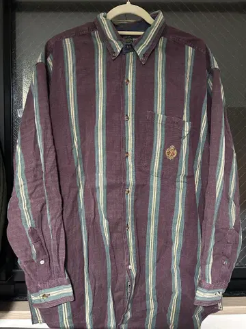 90s 빈티지 헌팅 혼 스트라이프 셔츠