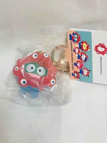 간사이 만박 먁먁 산리오 입체 마스코트 클리어 컬러 키링