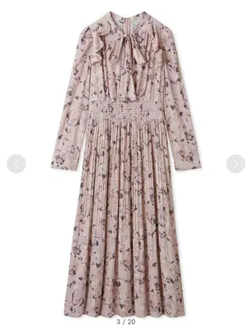 CELFORD 블러드 플라워 보타이 원피스 36