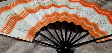 부채 빅 빨간색 화이트 골드 컬러