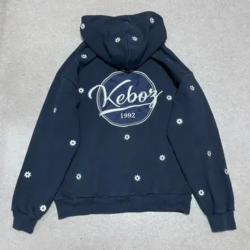 케보즈 풀오버 후드티 로고 꽃 자수 헤비 웨이트 빅 사이즈