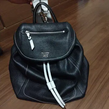 사만사 타바사 가죽 플랩 백팩 블랙