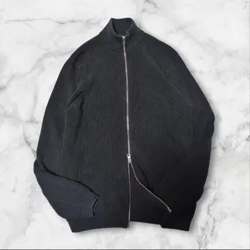 ZARA 드라이버즈 니트 블랙 L 더블 지퍼 하이넥