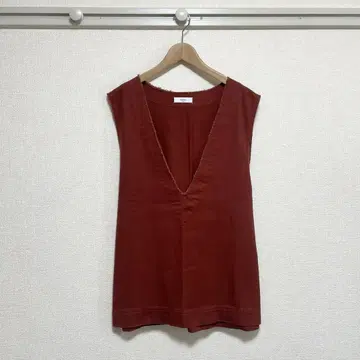 [ 새상품급 ] DISCOAT 프린지 V넥 오버 베스트 루즈핏