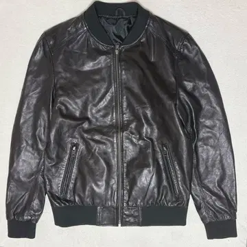 YKK 봄버 자켓 천연 가죽 양가죽 가죽 블랙 빈티지 이스트