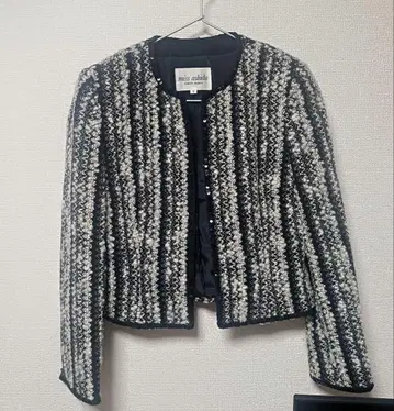 미스아시 다의 트윗 노카라 자켓