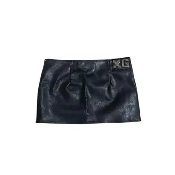 XGIRL 블랙 가죽 타이트 스커트