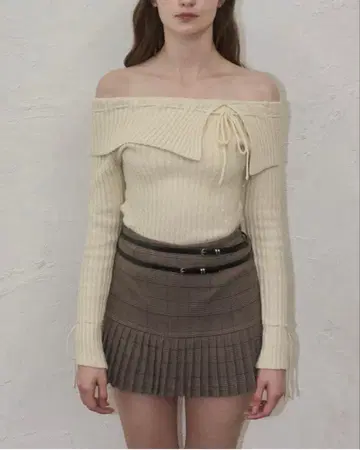 YILON BELT CHECK MINI SKIRT