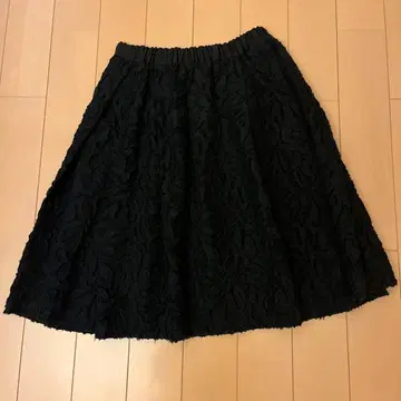 [ IKUKO ] 플레어 스커트 블랙