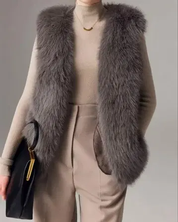 인조 모피 베스트