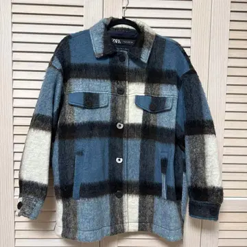 ZARA 체크 무늬 셔츠 자켓 M