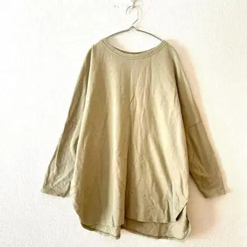 [렙심] T셔츠 튜닉 면100% 슬릿 드롭 숄더 F