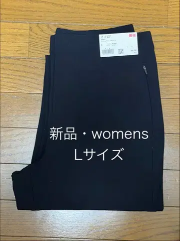 유니클로 womens 웜 스트레치 팬츠 2025년 블랙 L 새상품