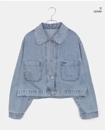 컬러 포켓 워시 데님 자켓